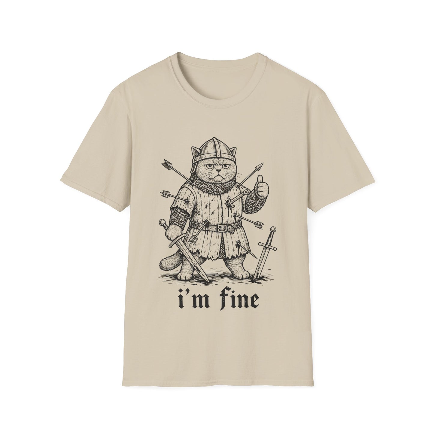I'm Fine. British Shorthair Knight T-Shirt