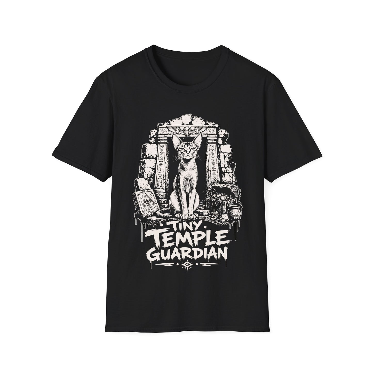 Tiny Temple Guardian Abyssinian Adventure Cat T-Shirt