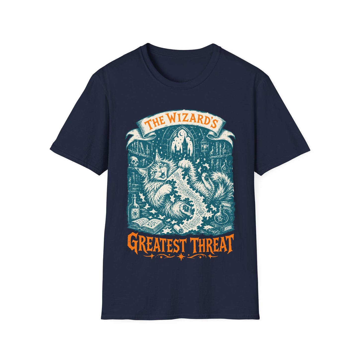 The Wizard’s Greatest Threat Funny Maine Coon Cat T-Shirt