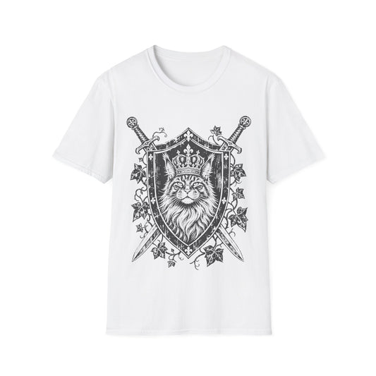 Crowned Maine Coon Royal Guardian Cat T-Shirt