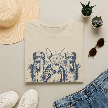 The Bald Gatekeeper Sphynx Castle Guardian Cat T-Shirt