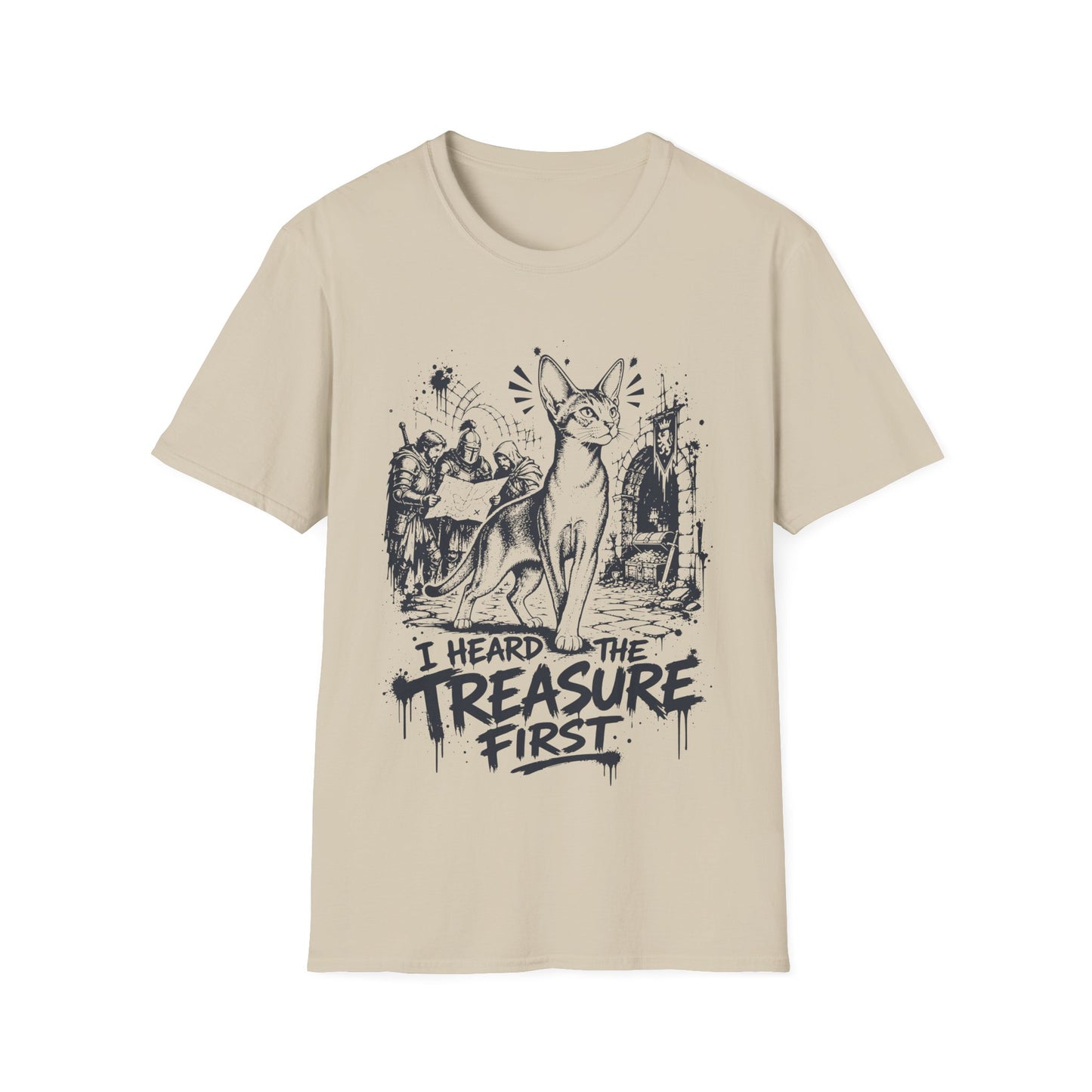 I Heard the Treasure First Funny Abyssinian Dungeon Cat T-Shirt