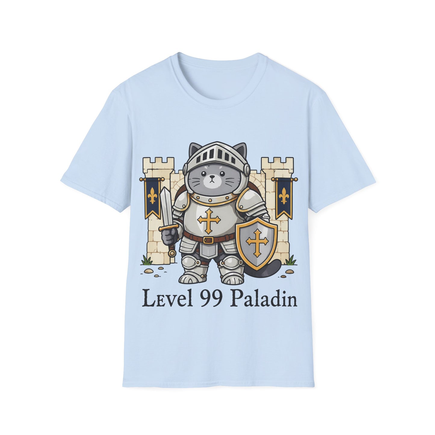 Level 99 Paladin Cat Knight T-Shirt