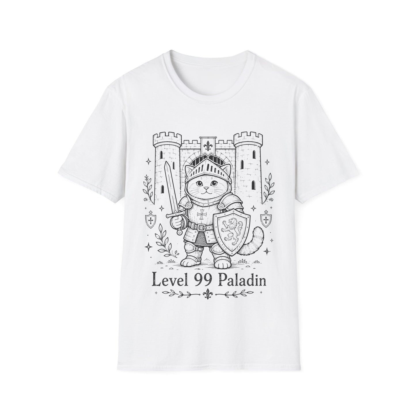 Level 99 Paladin Cat T-Shirt