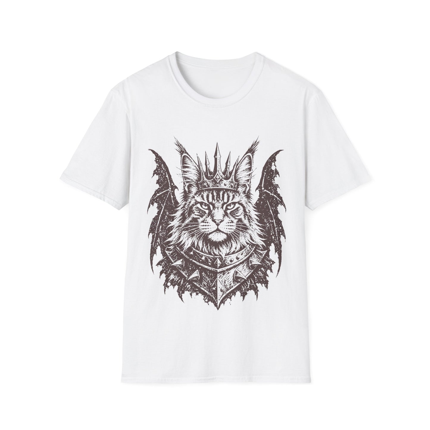 Dark Winged Maine Coon Cat King T-Shirt