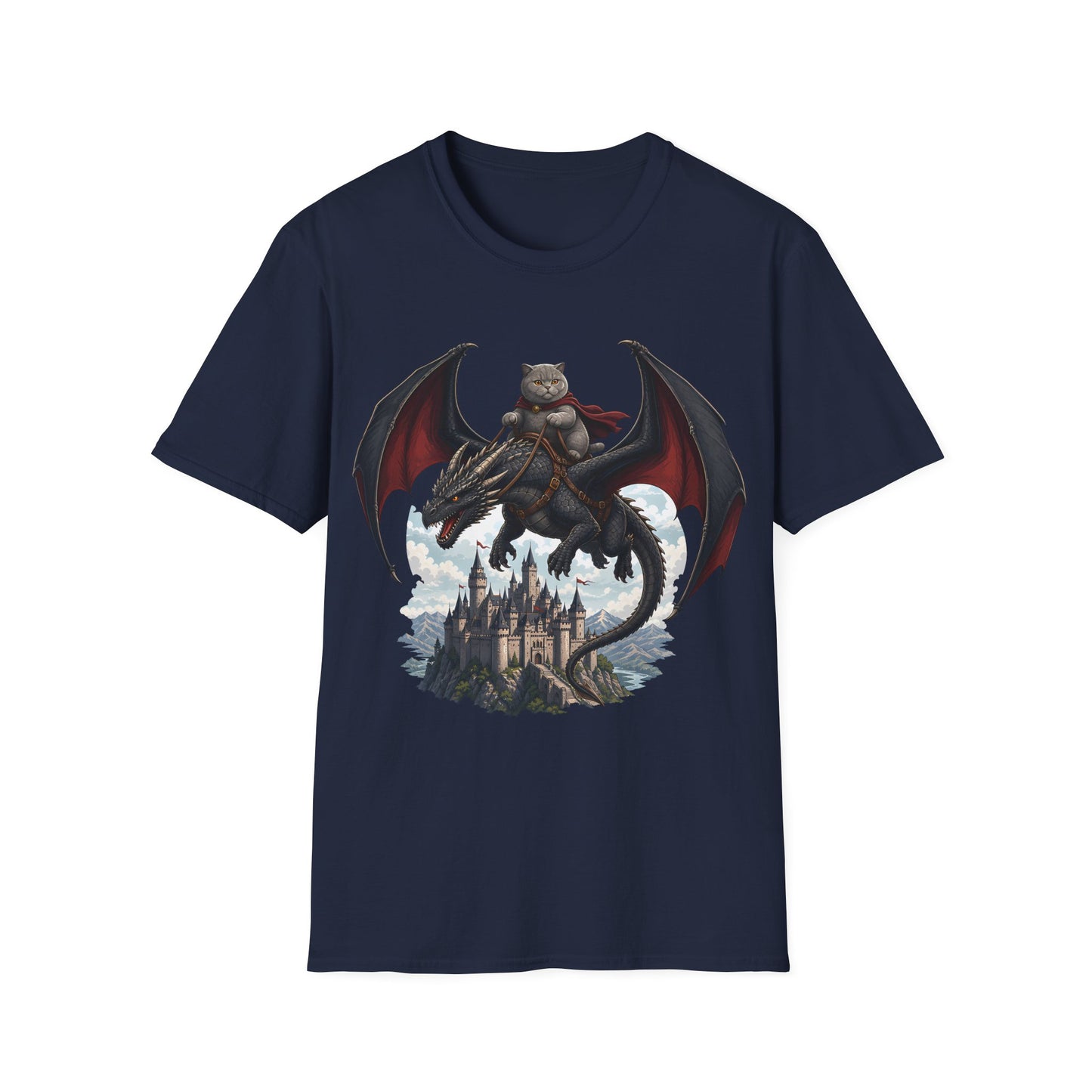 Shadow Dragon Rider Cat T-Shirt