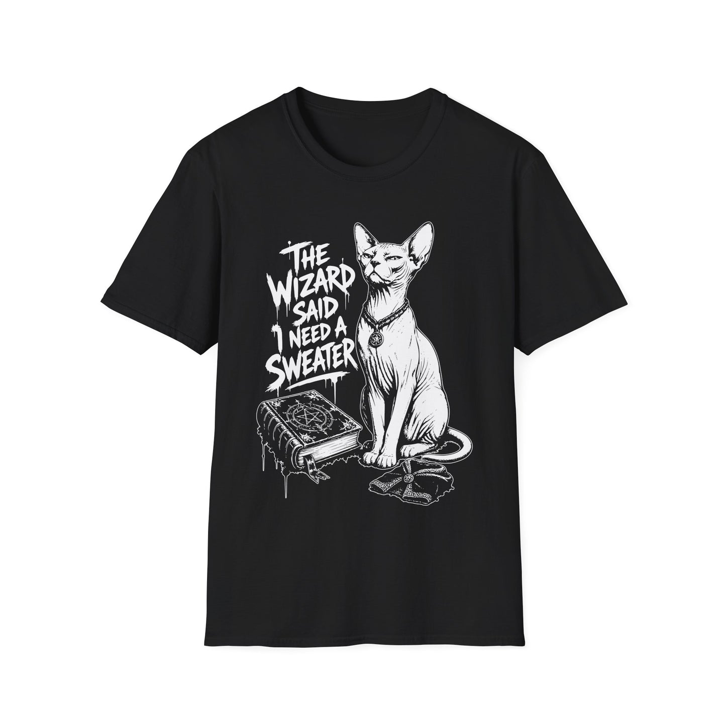 The Wizard Said I Need a Sweater Funny Sphynx Magic Cat T-Shirt