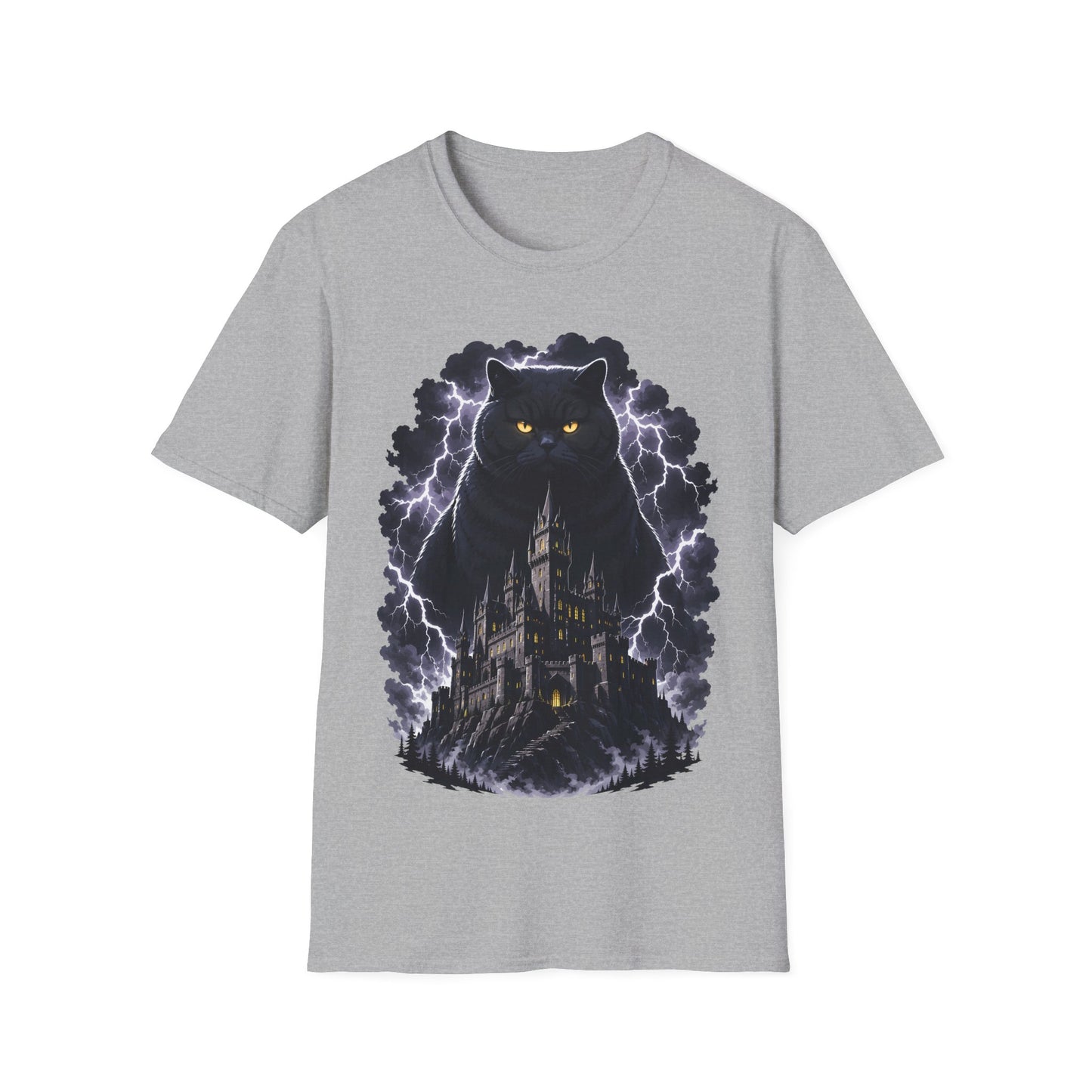 Dark Cat and Castle T-Shirt