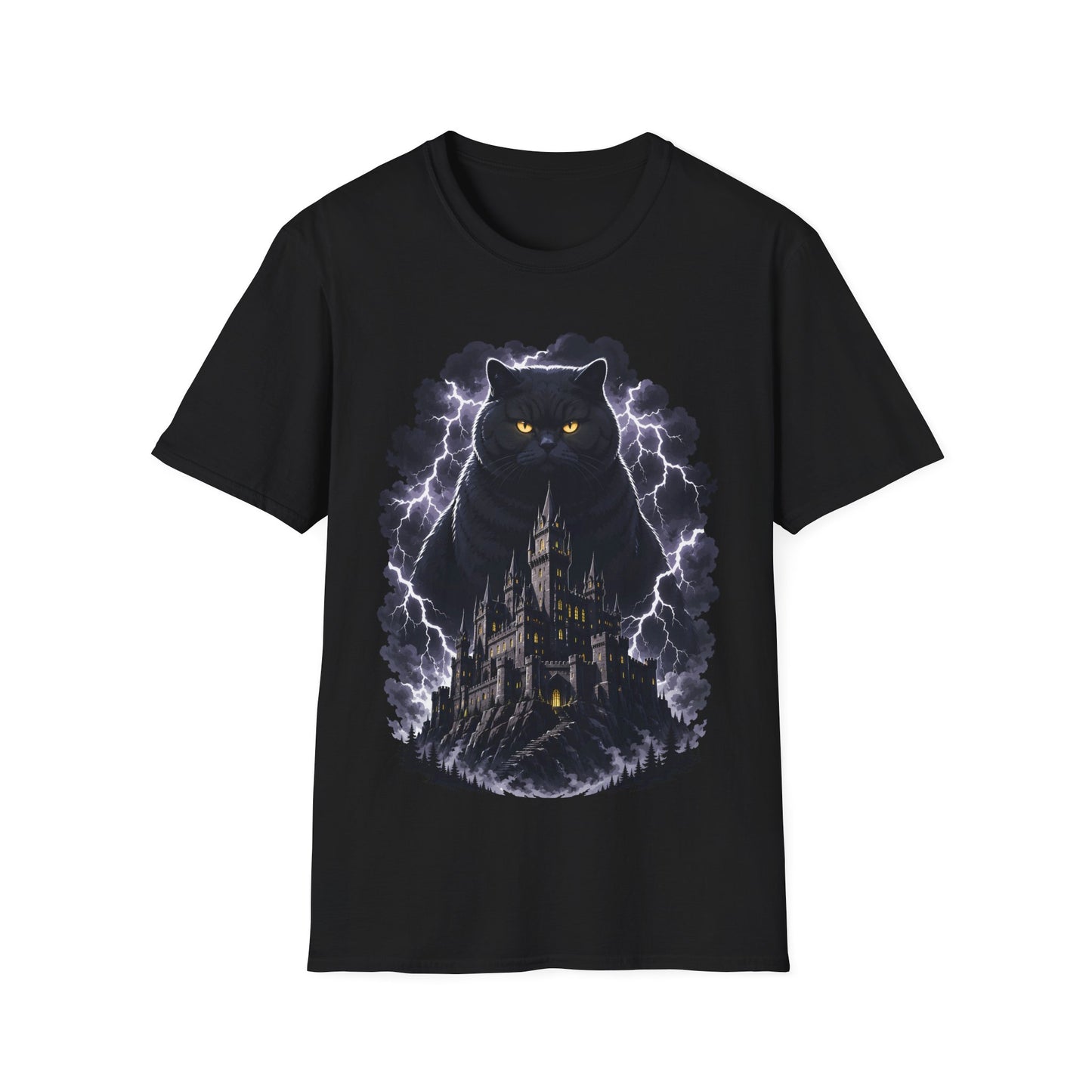 Dark Cat and Castle T-Shirt