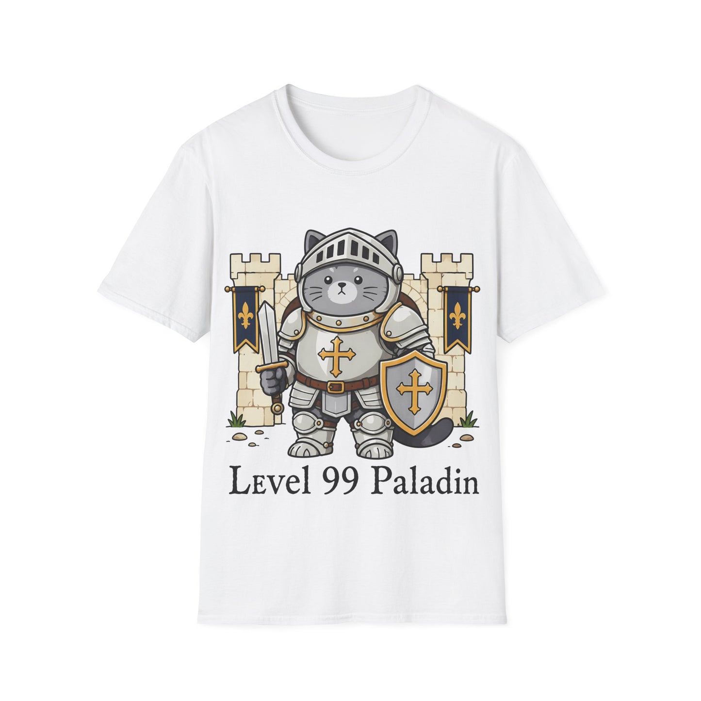 Level 99 Paladin Cat Knight T-Shirt