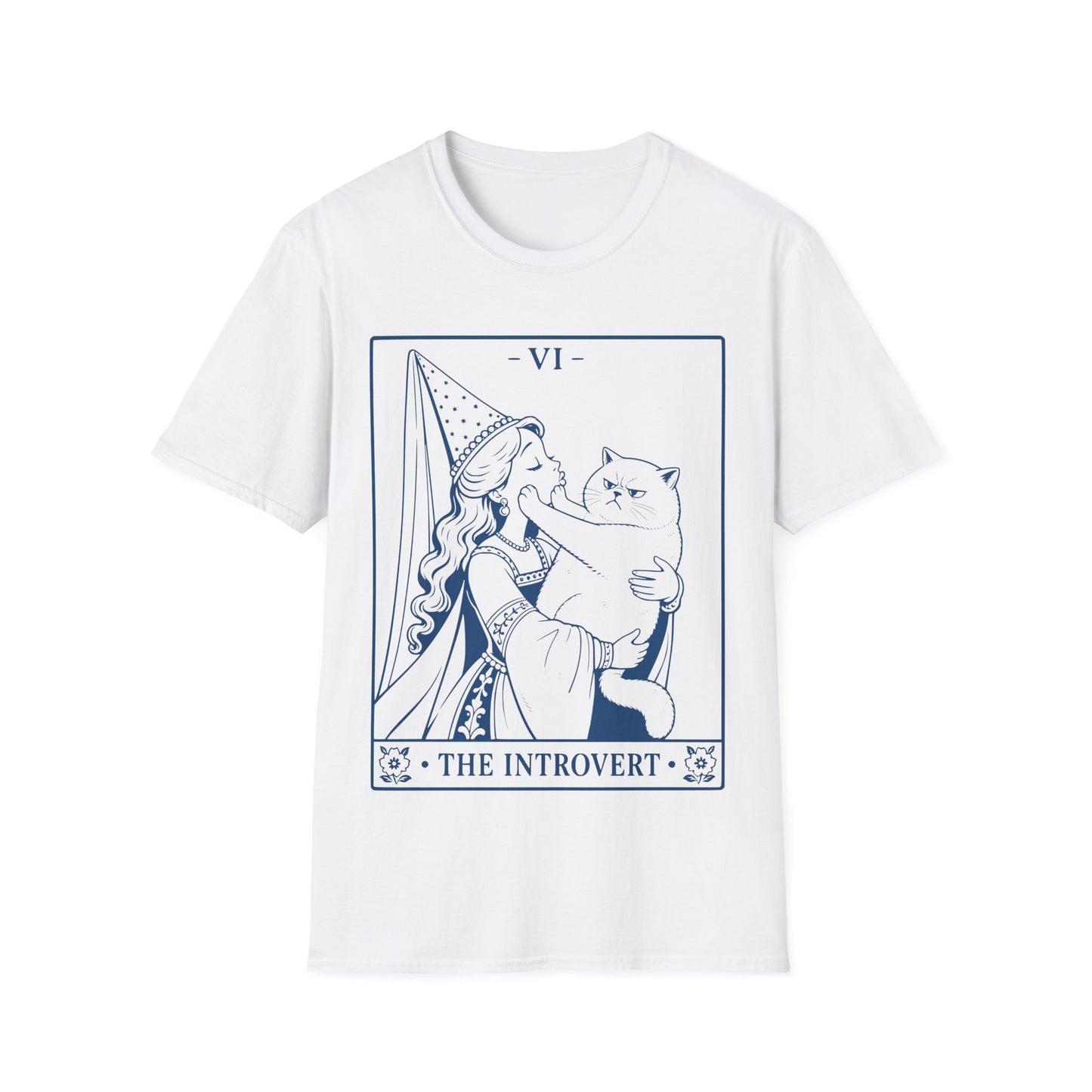 The Introvert Funny Tarot Cat T-Shirt