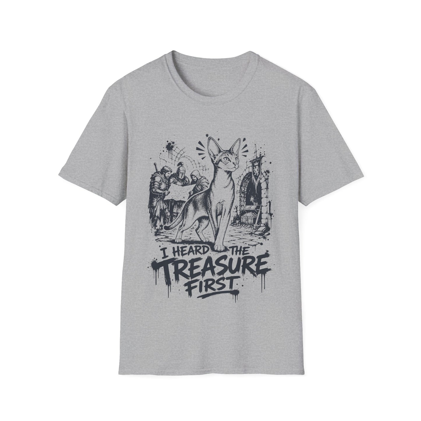 I Heard the Treasure First Funny Abyssinian Dungeon Cat T-Shirt