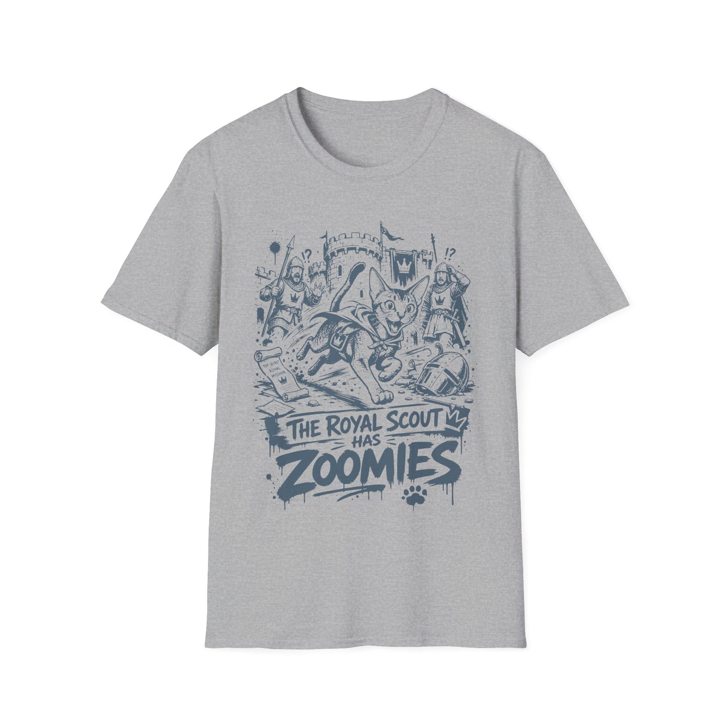 The Royal Scout Has Zoomies Funny Abyssinian Castle Adventure Cat T-Shirt