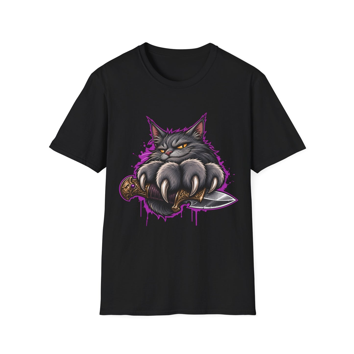 Dagger Claws Maine Coon Warrior Cat T-Shirt