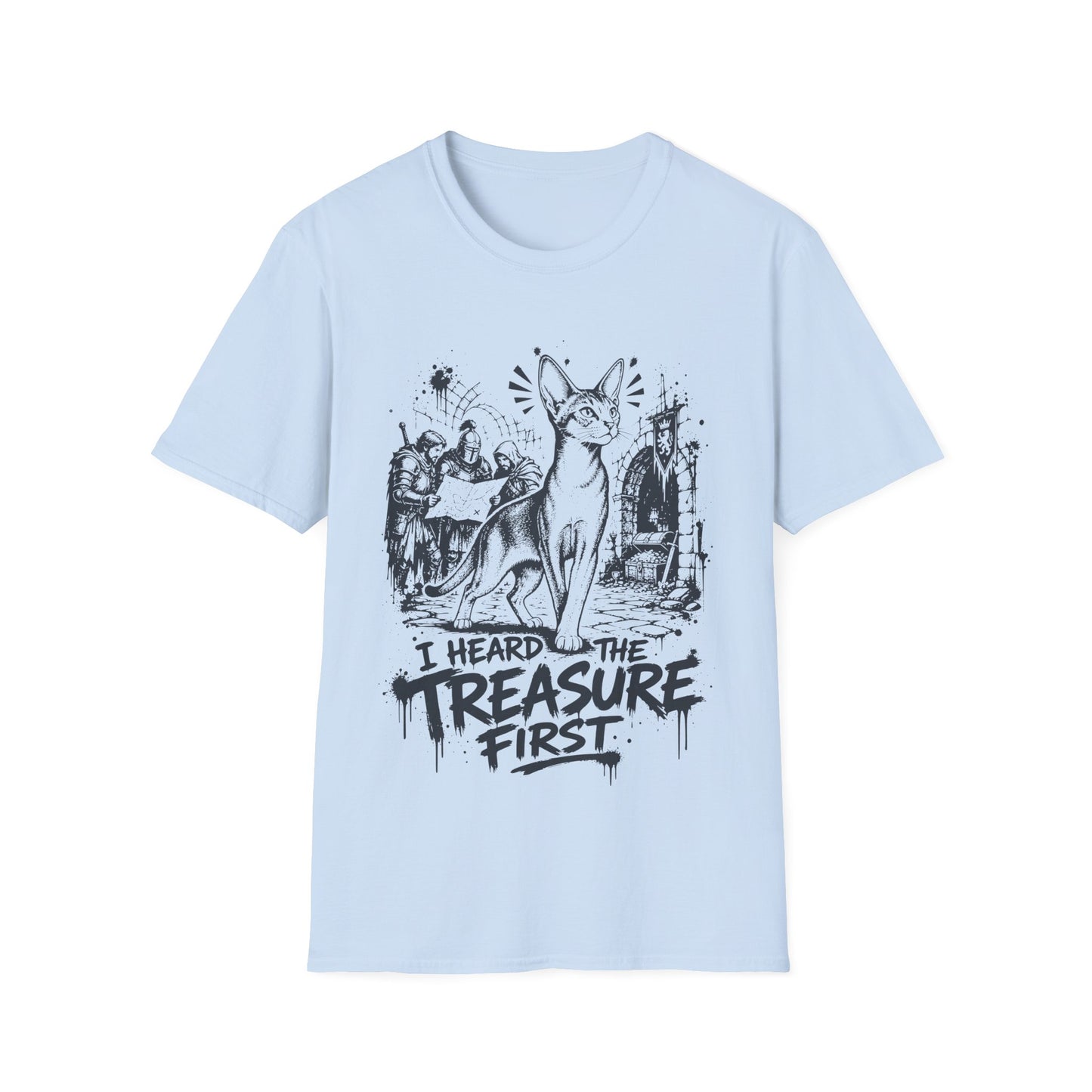 I Heard the Treasure First Funny Abyssinian Dungeon Cat T-Shirt