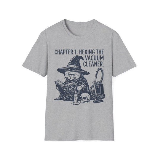 Hexing the Vacuum Cleaner Funny British Shorthair Witch Cat T-Shirt