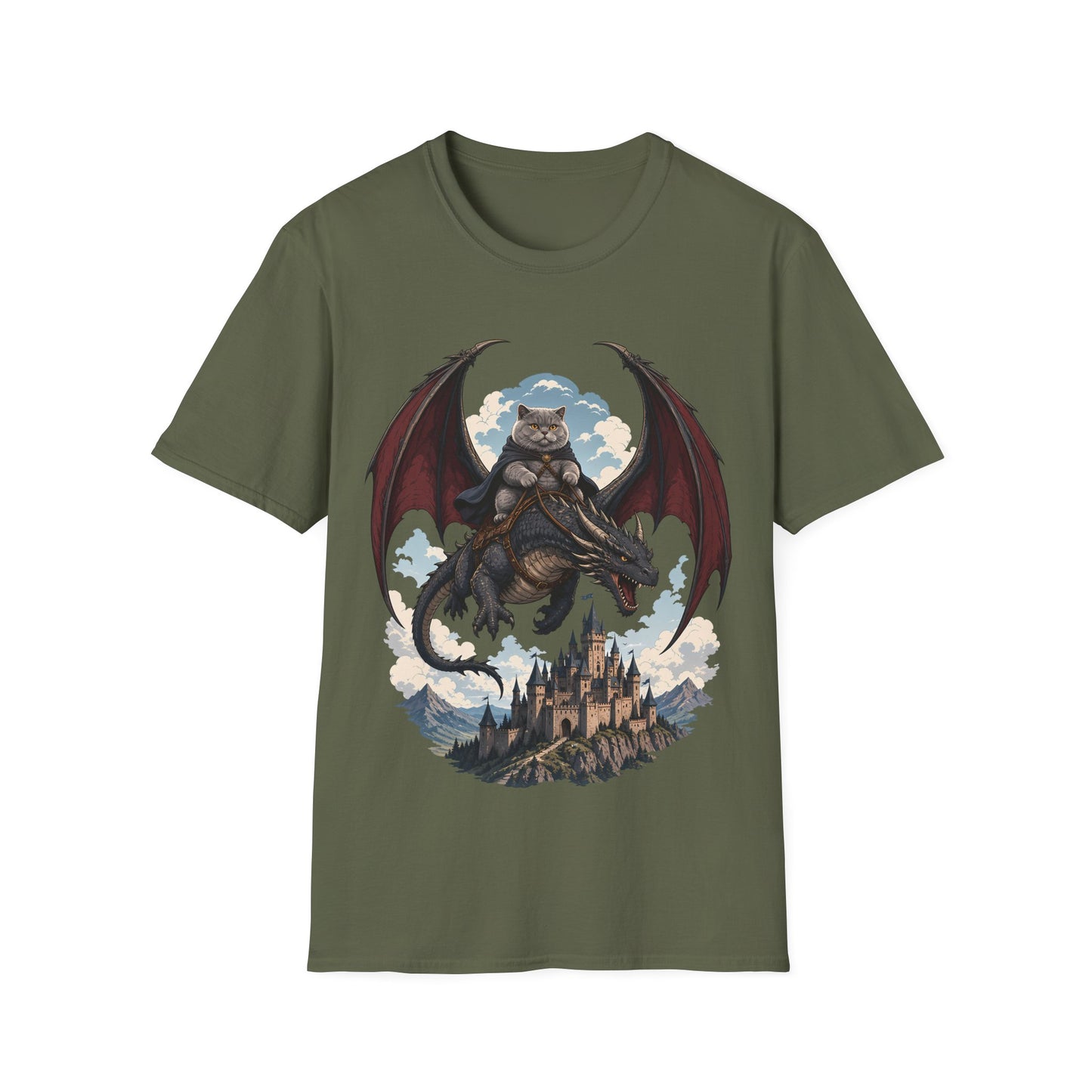 Dragon Rider Cat T-Shirt