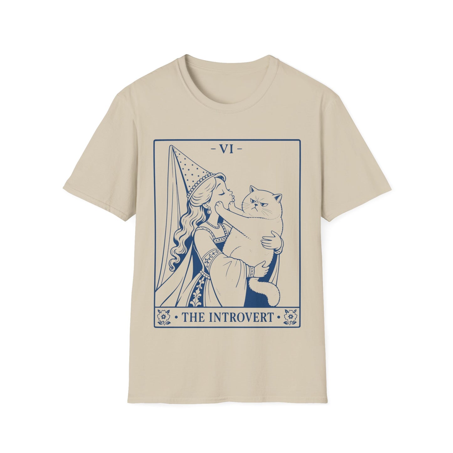 The Introvert Funny Tarot Cat T-Shirt