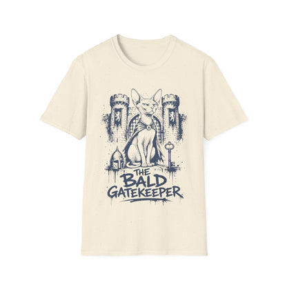 The Bald Gatekeeper Sphynx Castle Guardian Cat T-Shirt