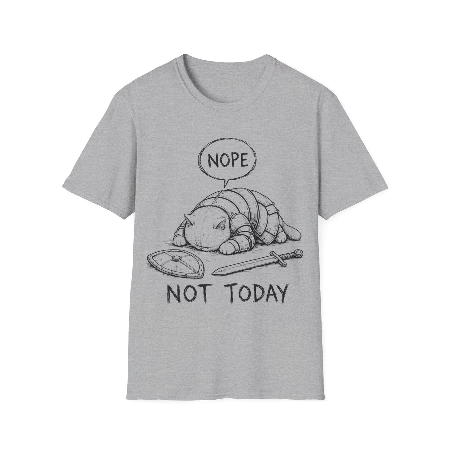 Nope. Not Today. Cat Knight T-Shirt