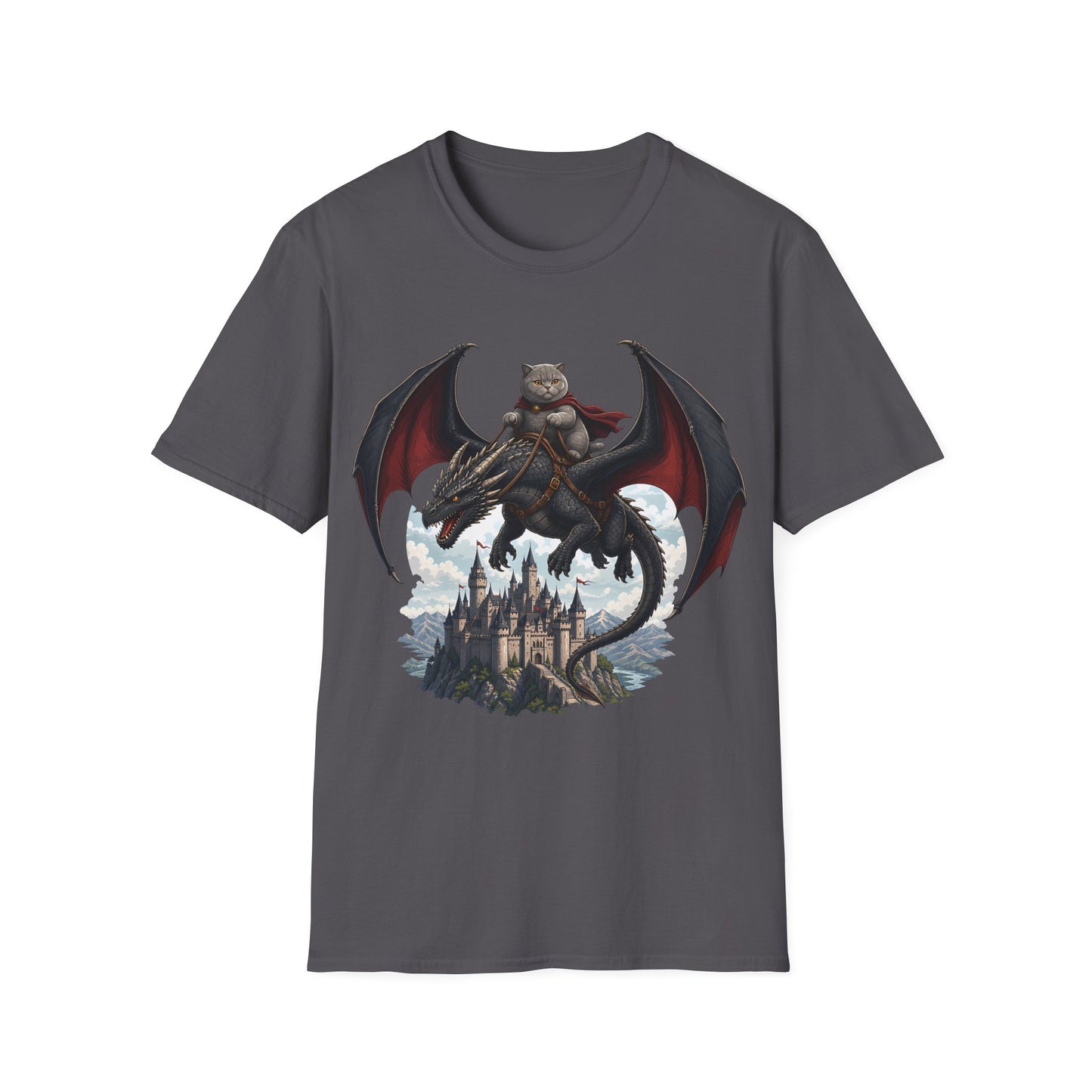 Shadow Dragon Rider Cat T-Shirt