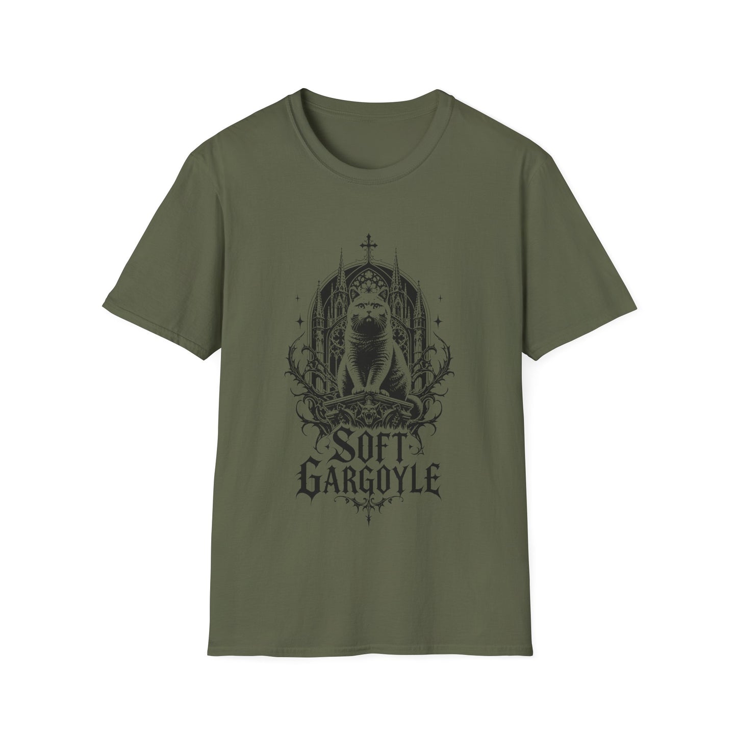 Soft Gargoyle Gothic Cat T-Shirt