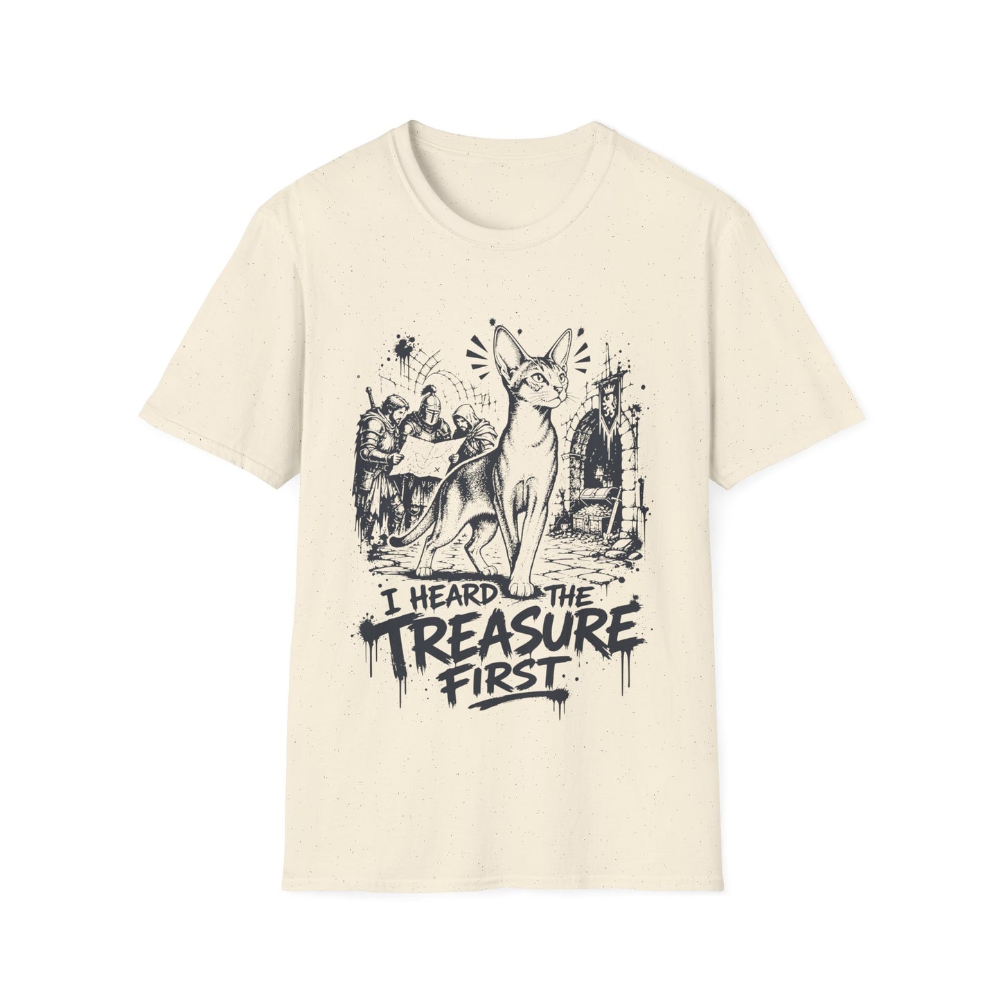 I Heard the Treasure First Funny Abyssinian Dungeon Cat T-Shirt