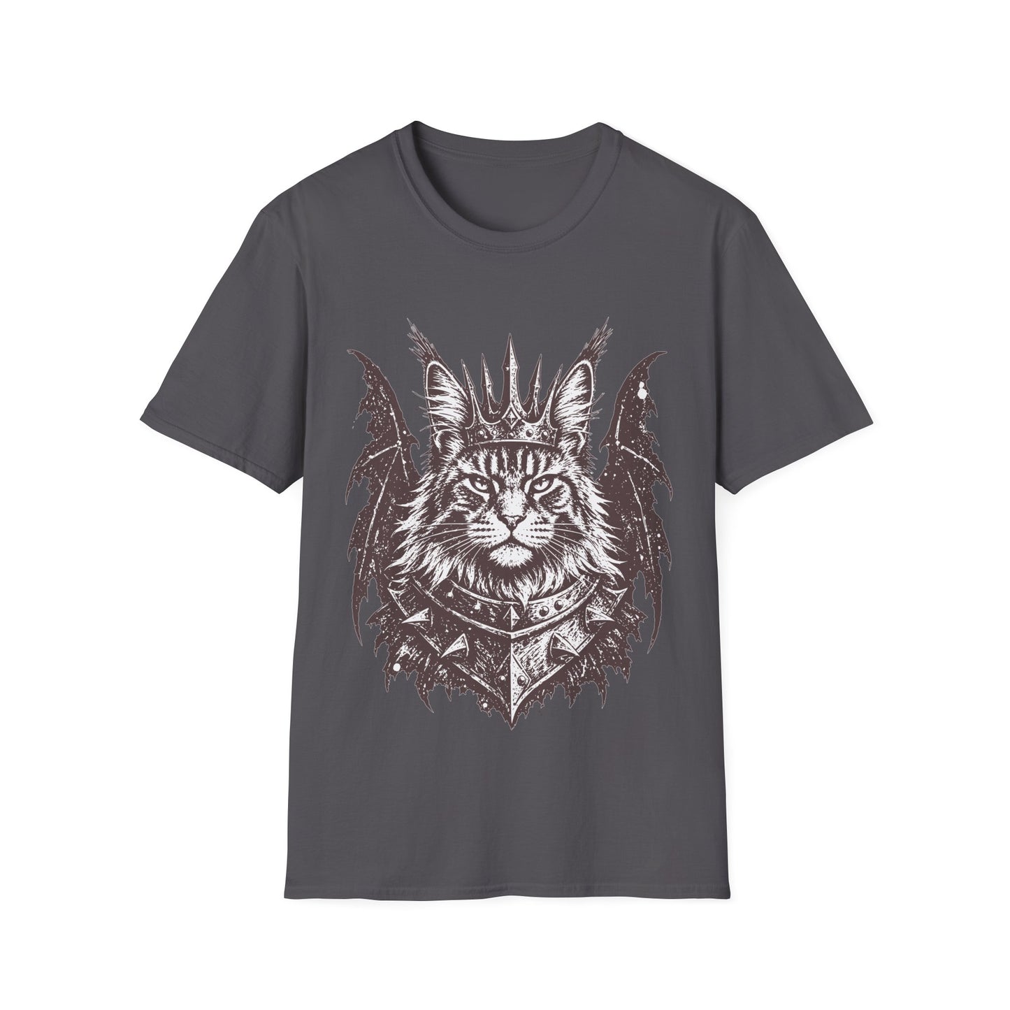 Dark Winged Maine Coon Cat King T-Shirt