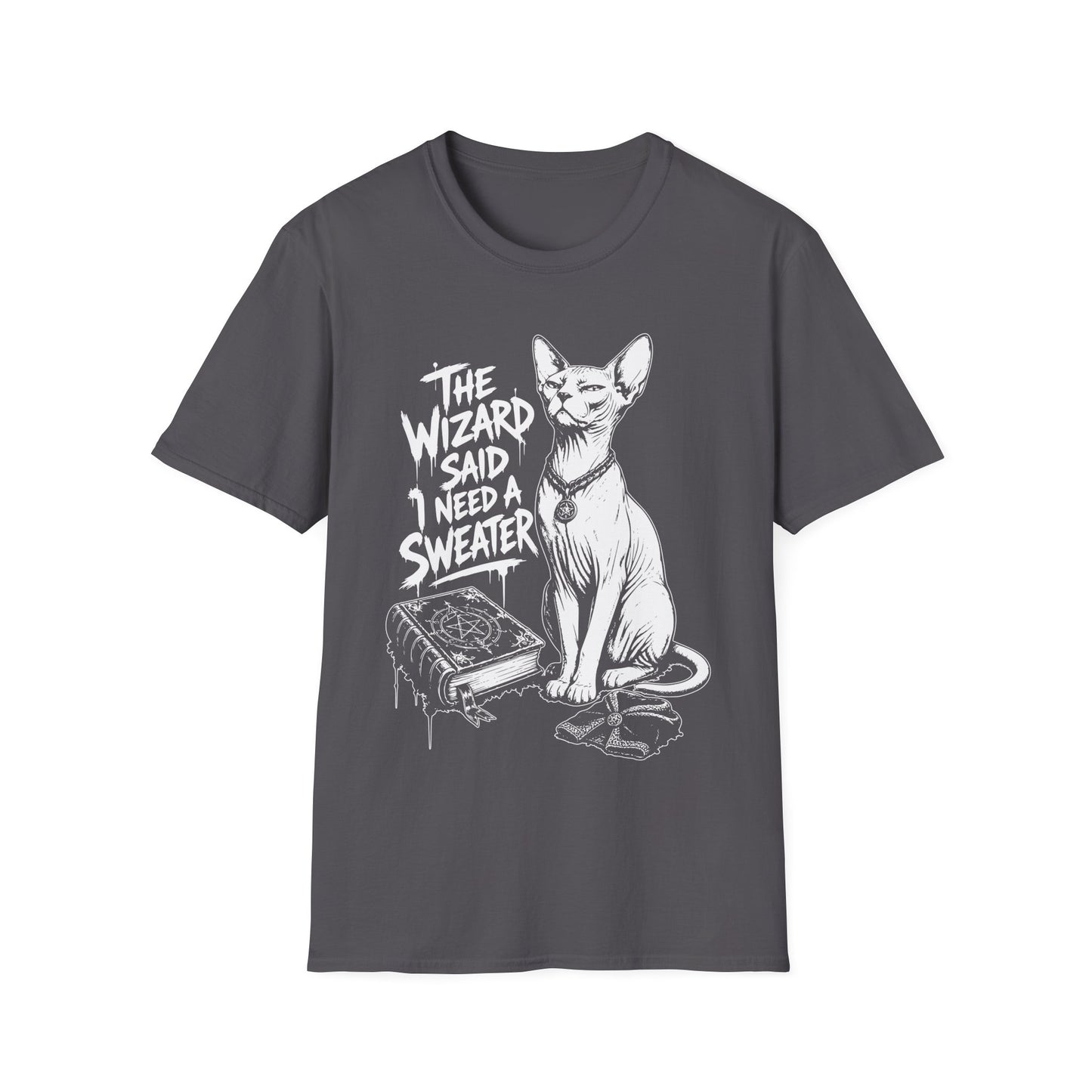 The Wizard Said I Need a Sweater Funny Sphynx Magic Cat T-Shirt
