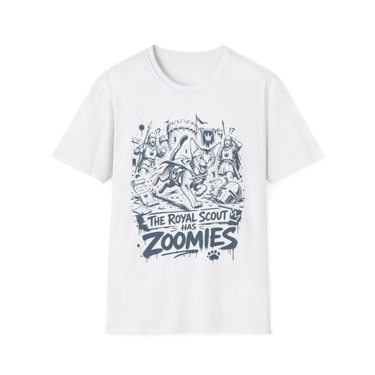 The Royal Scout Has Zoomies Funny Abyssinian Castle Adventure Cat T-Shirt