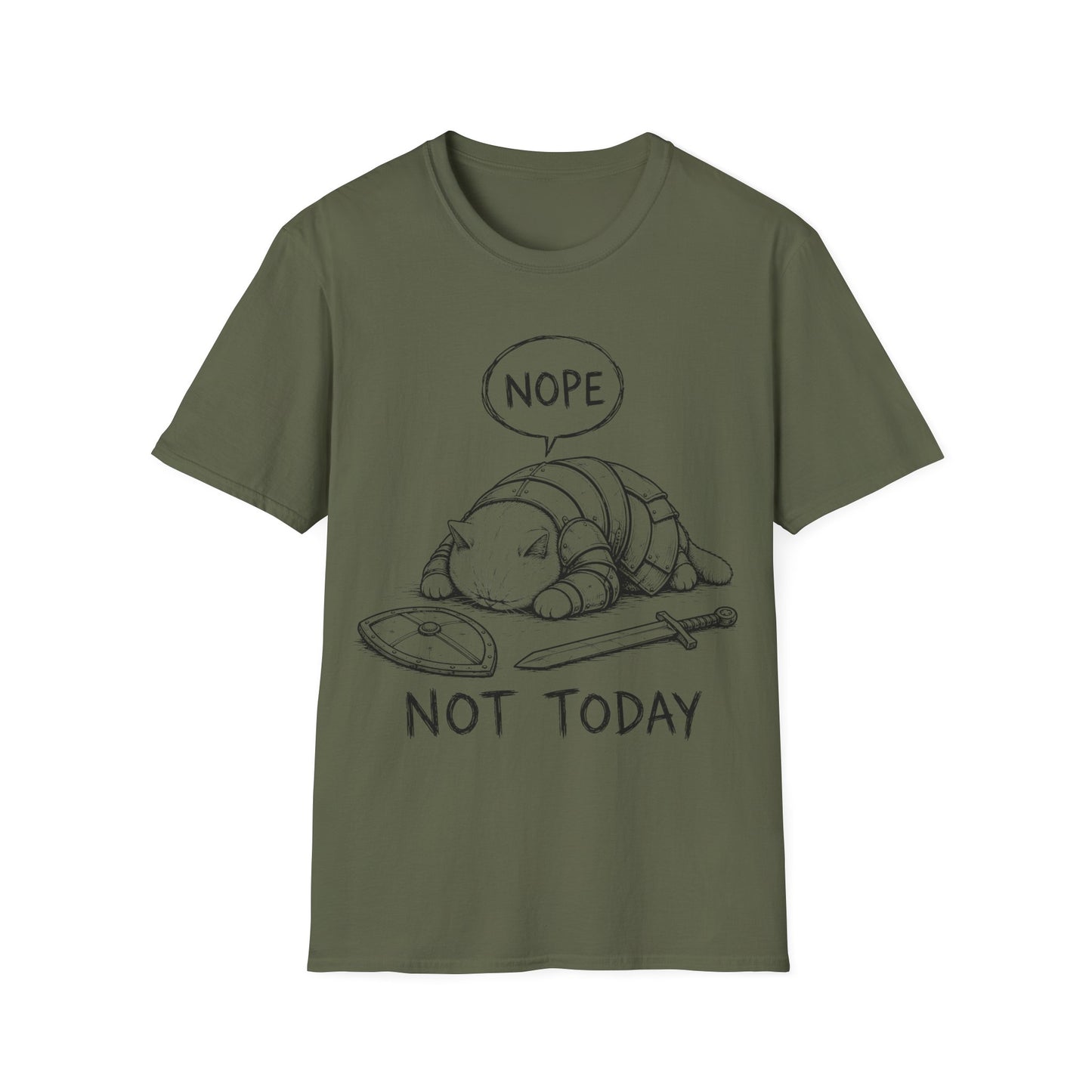 Nope. Not Today. Cat Knight T-Shirt