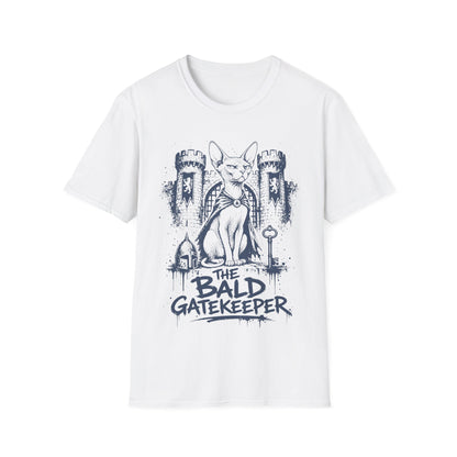 The Bald Gatekeeper Sphynx Castle Guardian Cat T-Shirt