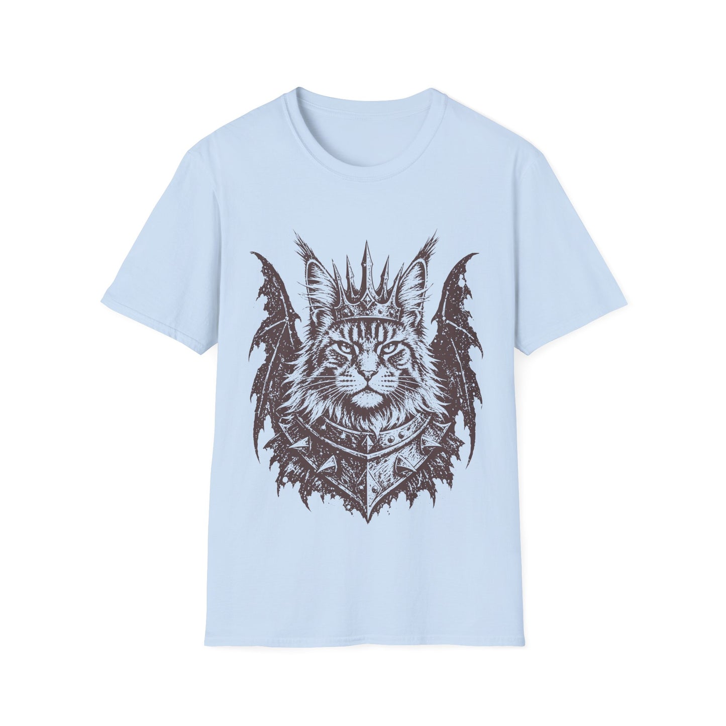 Dark Winged Maine Coon Cat King T-Shirt