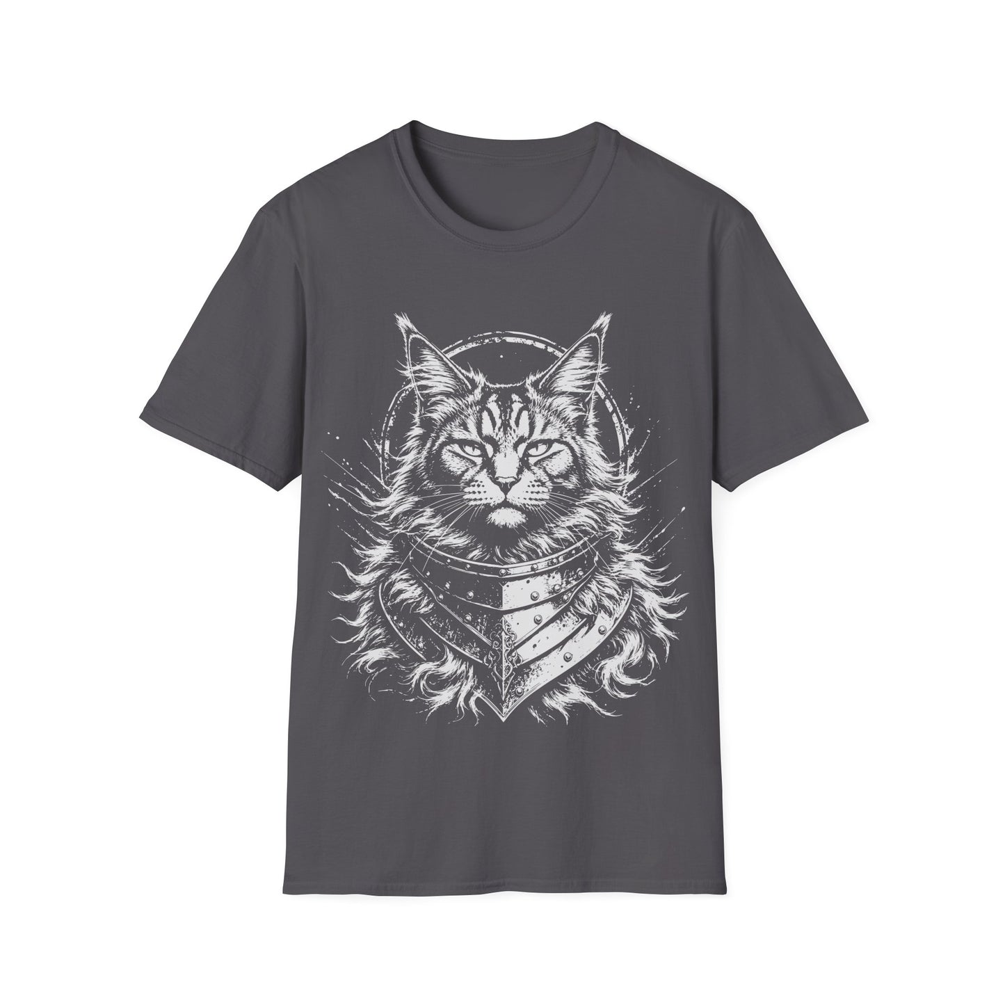 Armored Maine Coon Warrior Cat T-Shirt