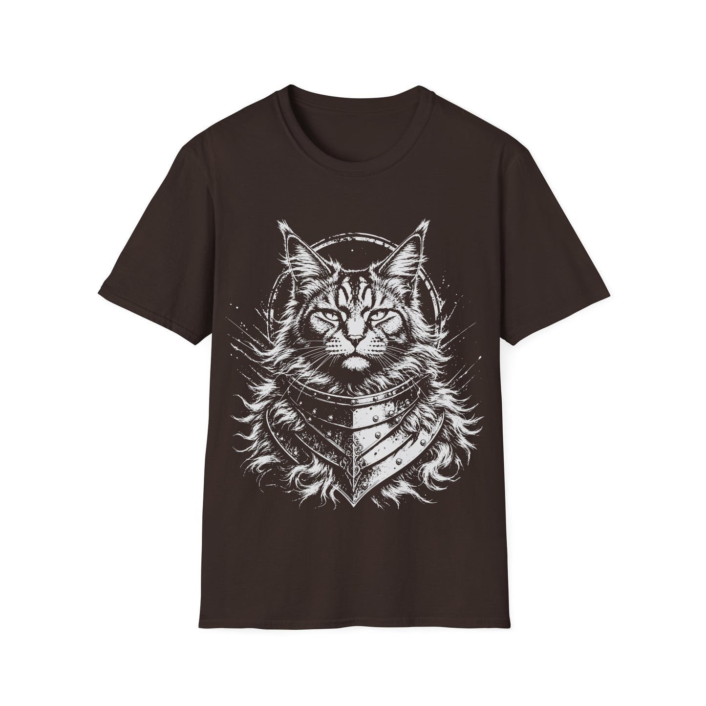 Armored Maine Coon Warrior Cat T-Shirt