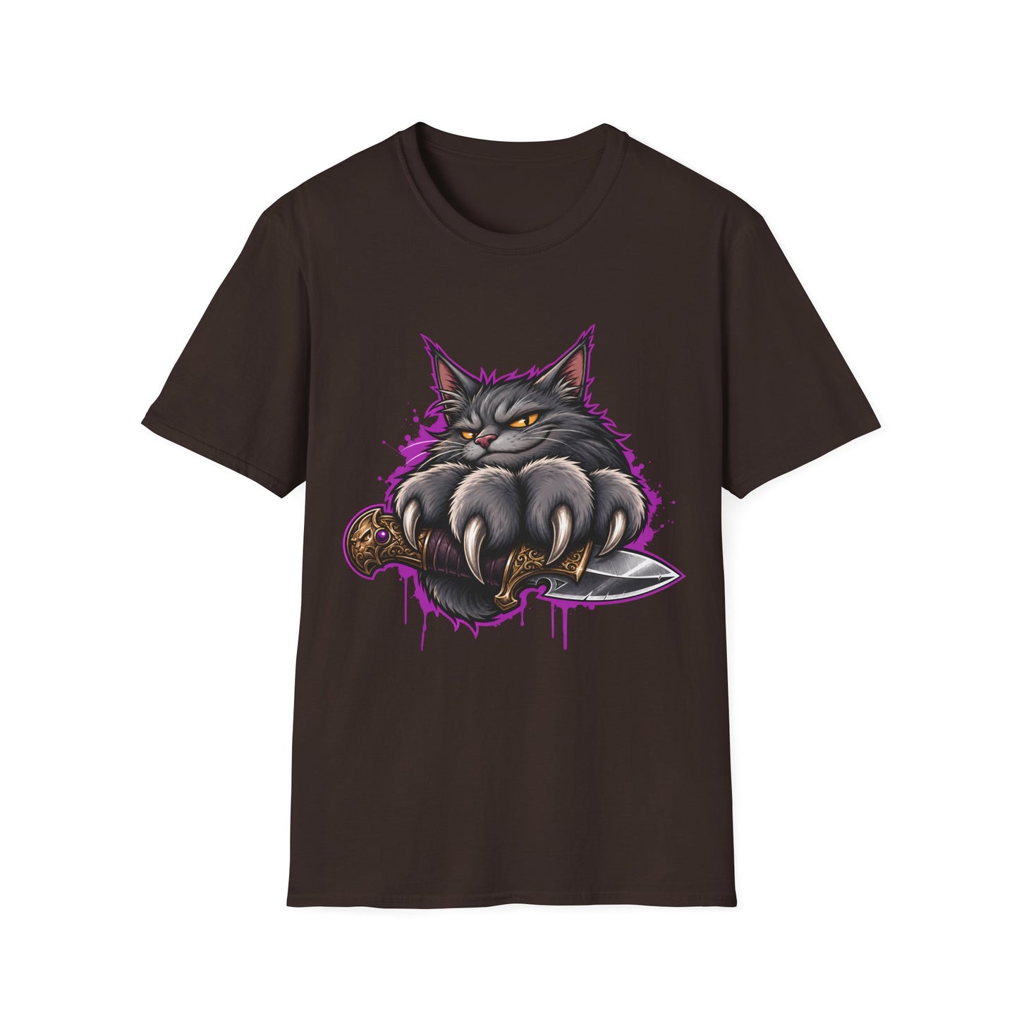 Dagger Claws Maine Coon Warrior Cat T-Shirt