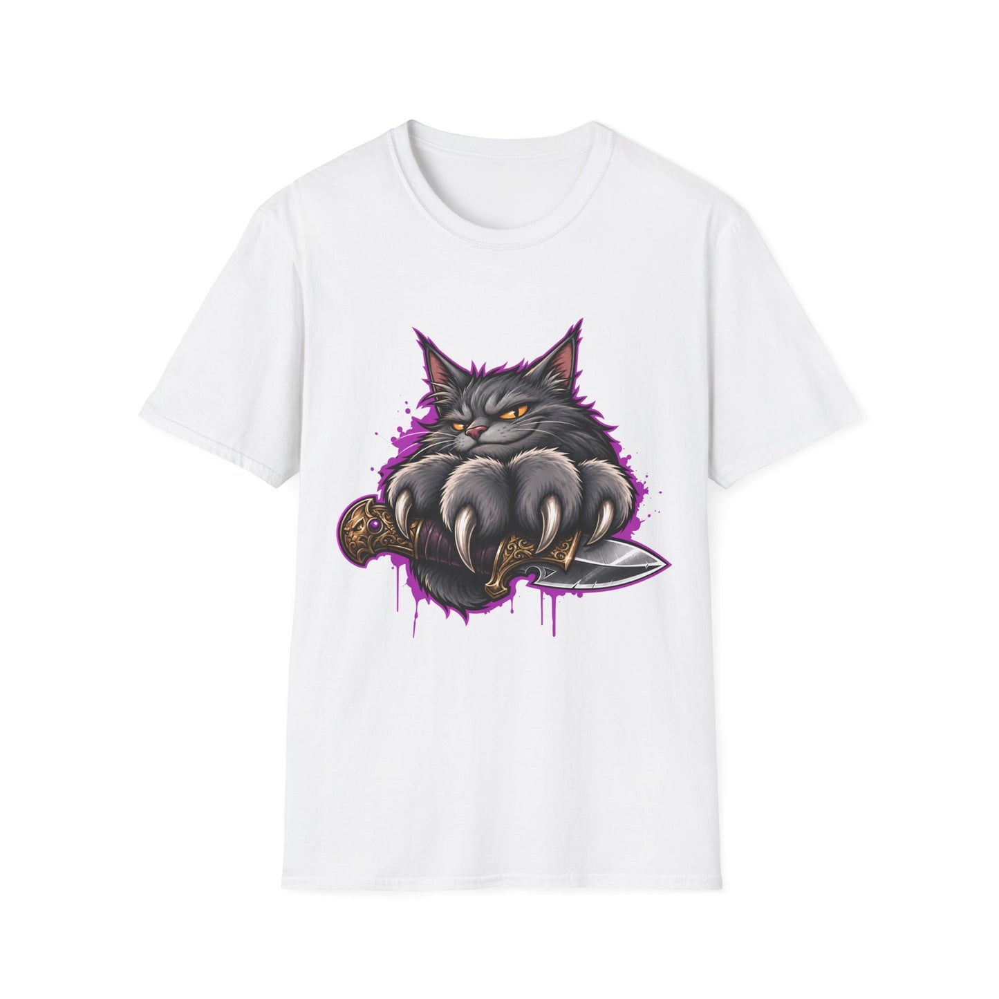 Dagger Claws Maine Coon Warrior Cat T-Shirt