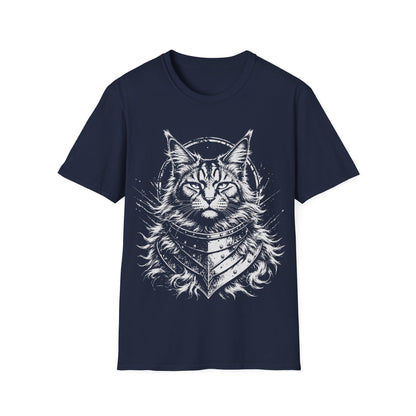 Armored Maine Coon Warrior Cat T-Shirt