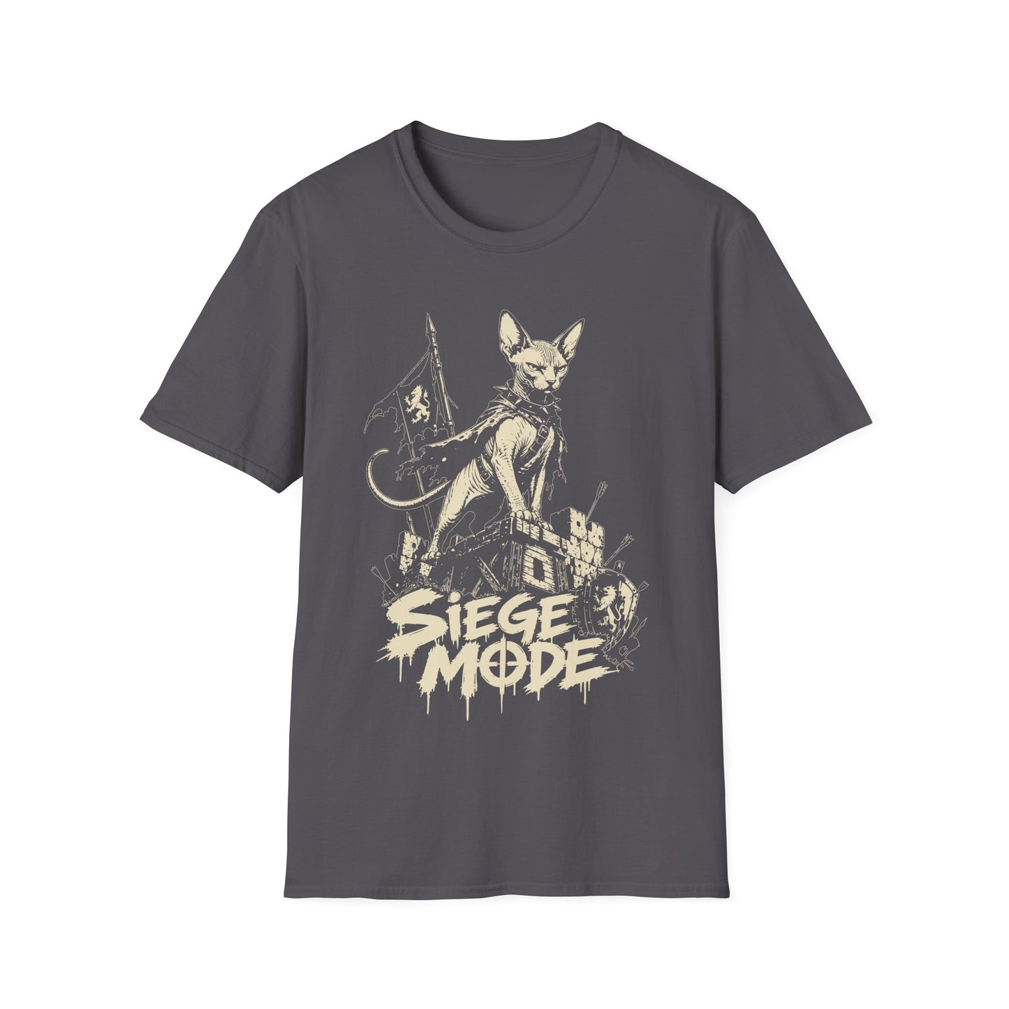 Siege Mode Sphynx Warrior Cat T-Shirt