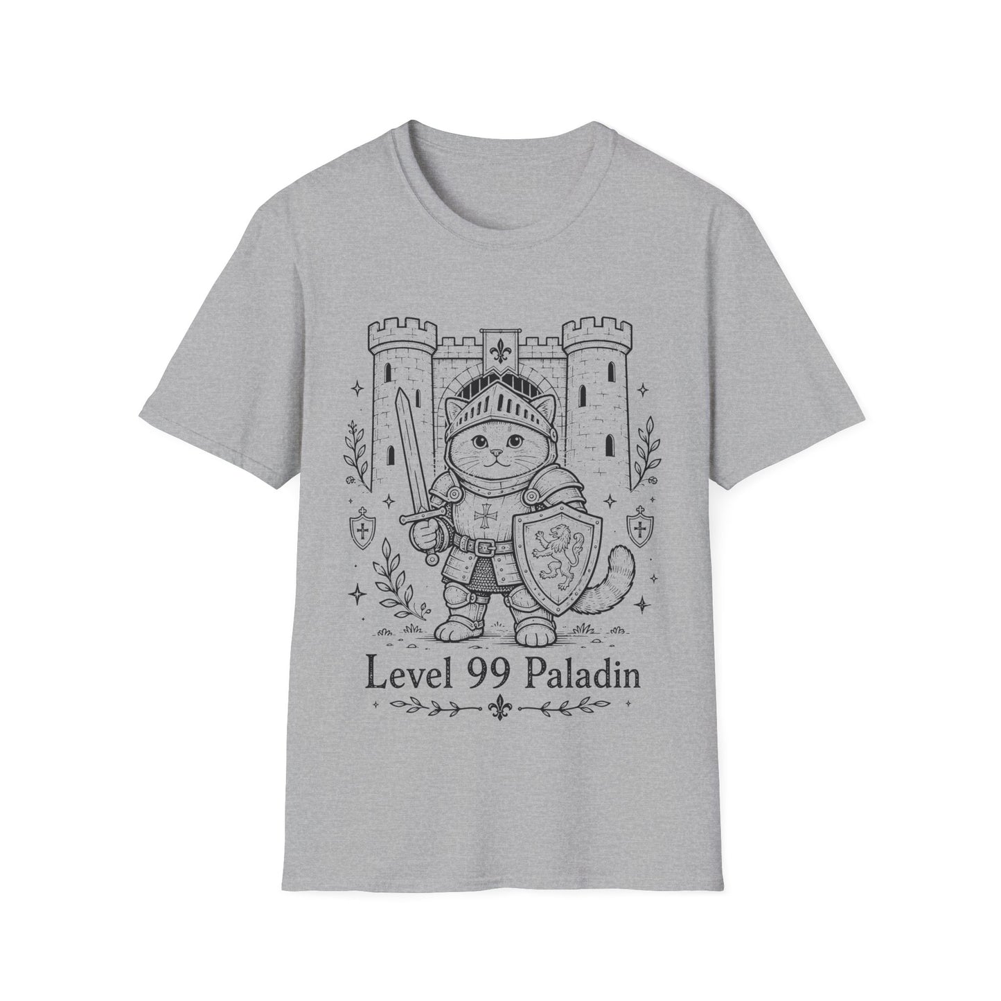 Level 99 Paladin Cat T-Shirt