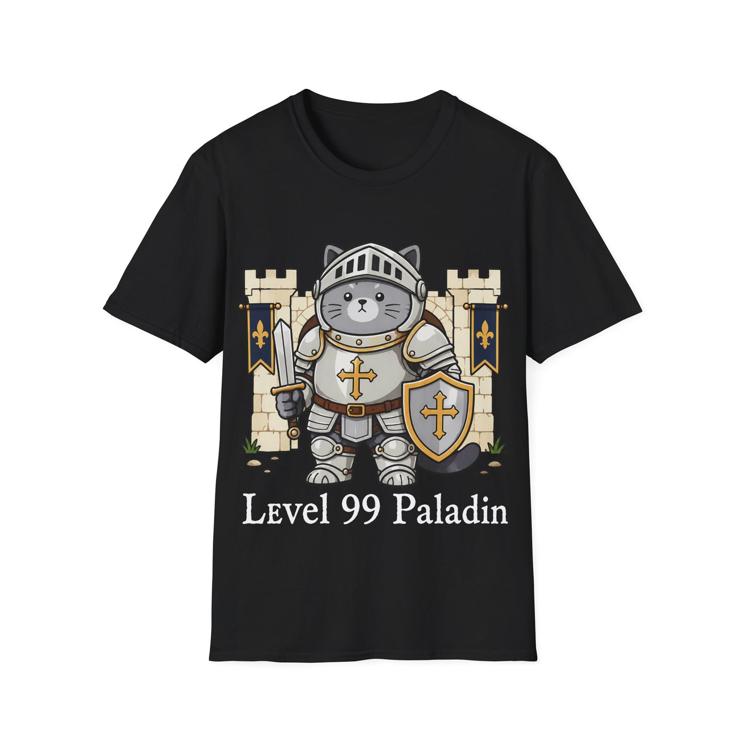Level 99 Paladin Cat Knight T-Shirt