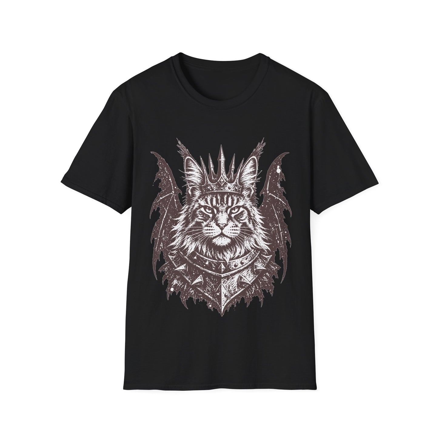 Dark Winged Maine Coon Cat King T-Shirt
