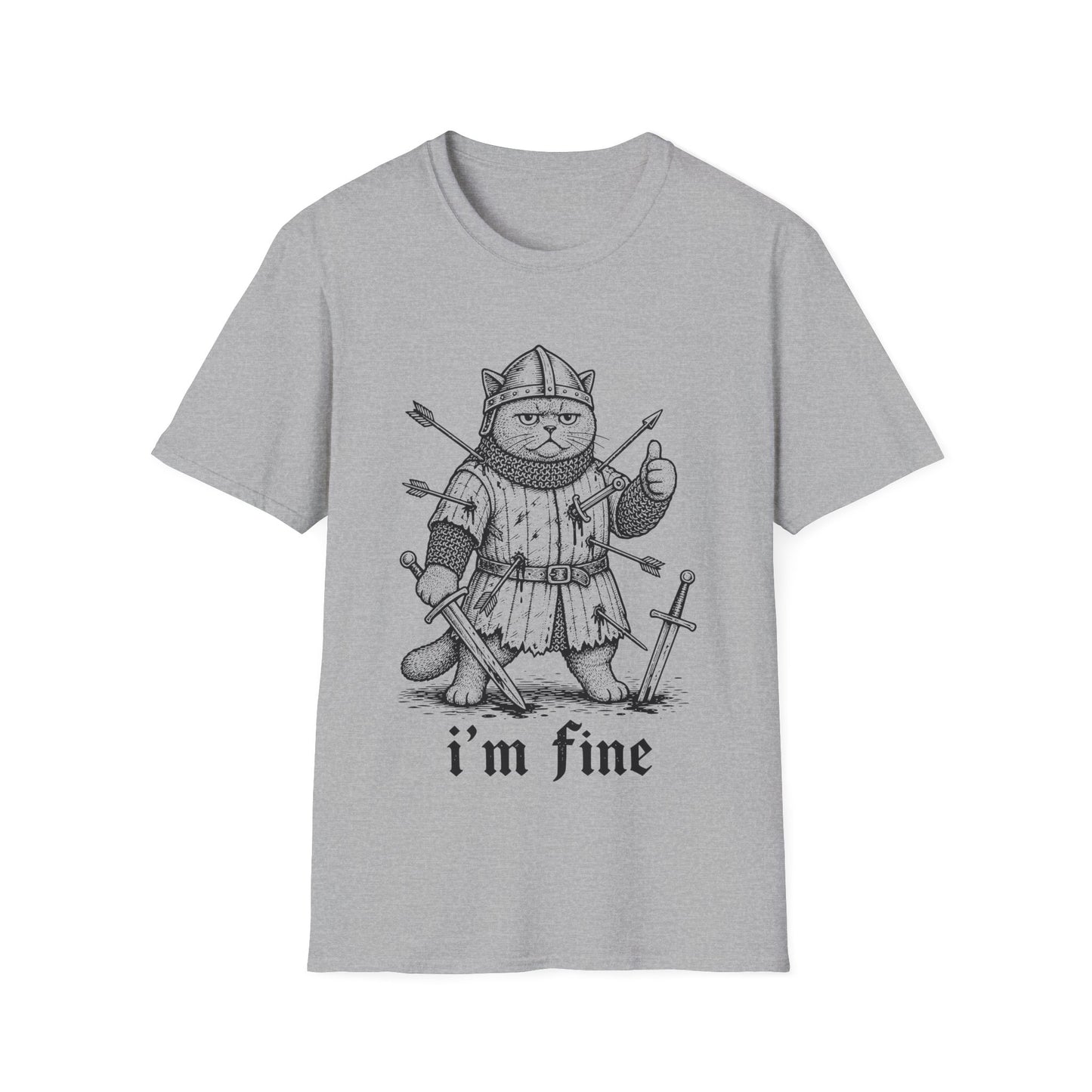 I'm Fine. British Shorthair Knight T-Shirt