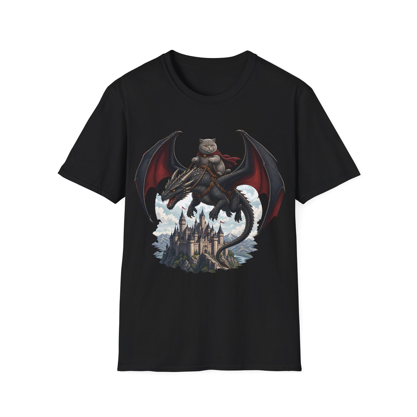 Shadow Dragon Rider Cat T-Shirt
