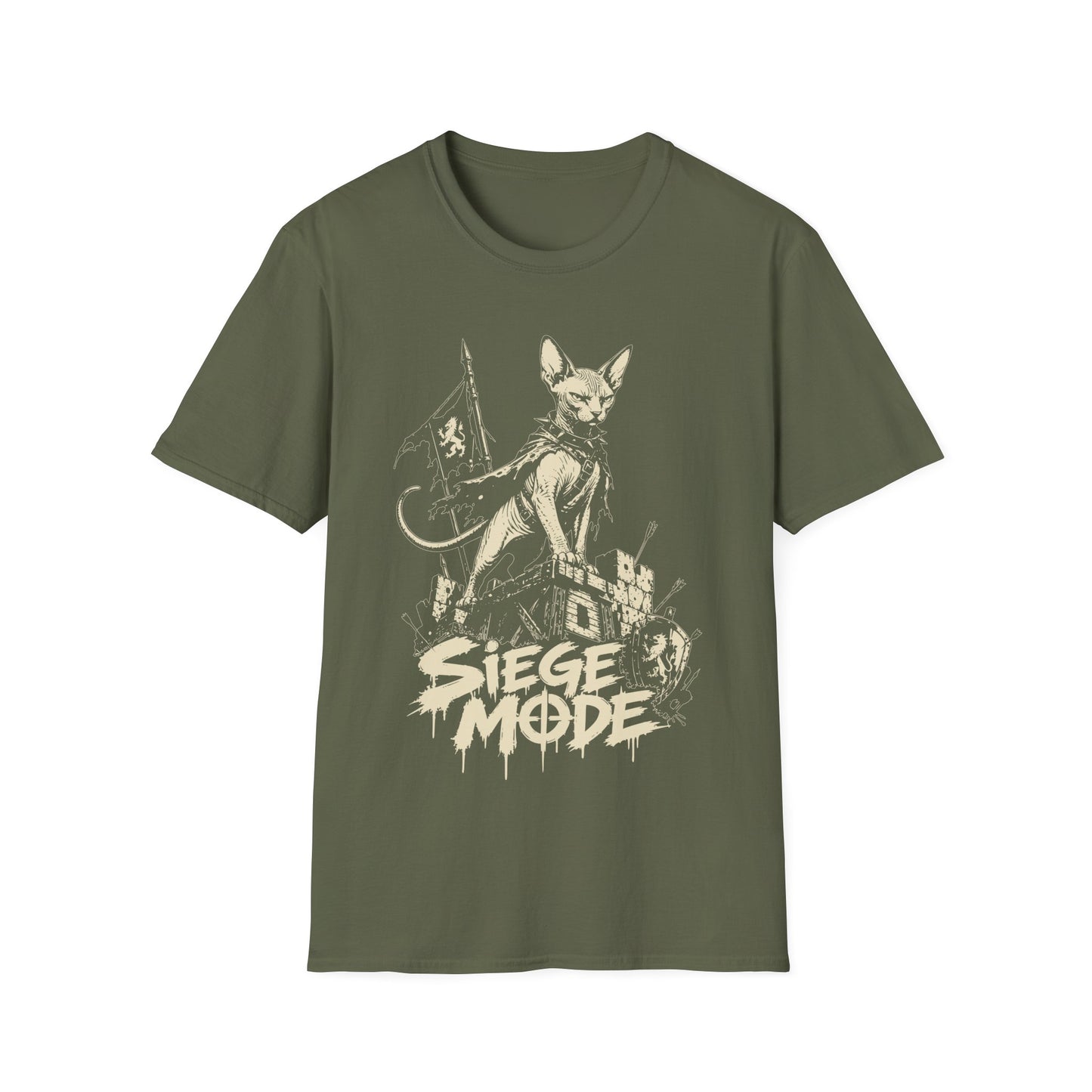 Siege Mode Sphynx Warrior Cat T-Shirt