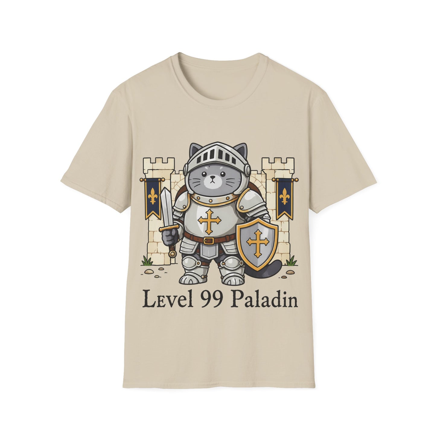 Level 99 Paladin Cat Knight T-Shirt