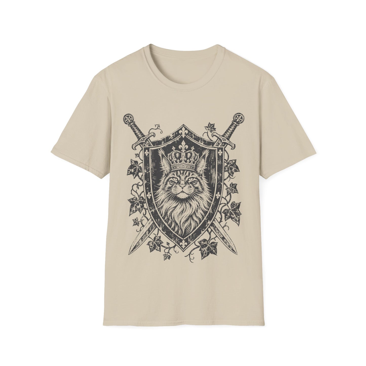 Crowned Maine Coon Royal Guardian Cat T-Shirt