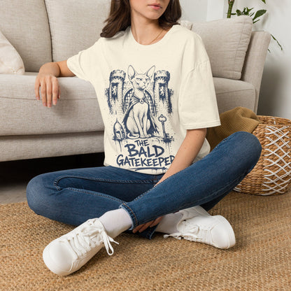 The Bald Gatekeeper Sphynx Castle Guardian Cat T-Shirt