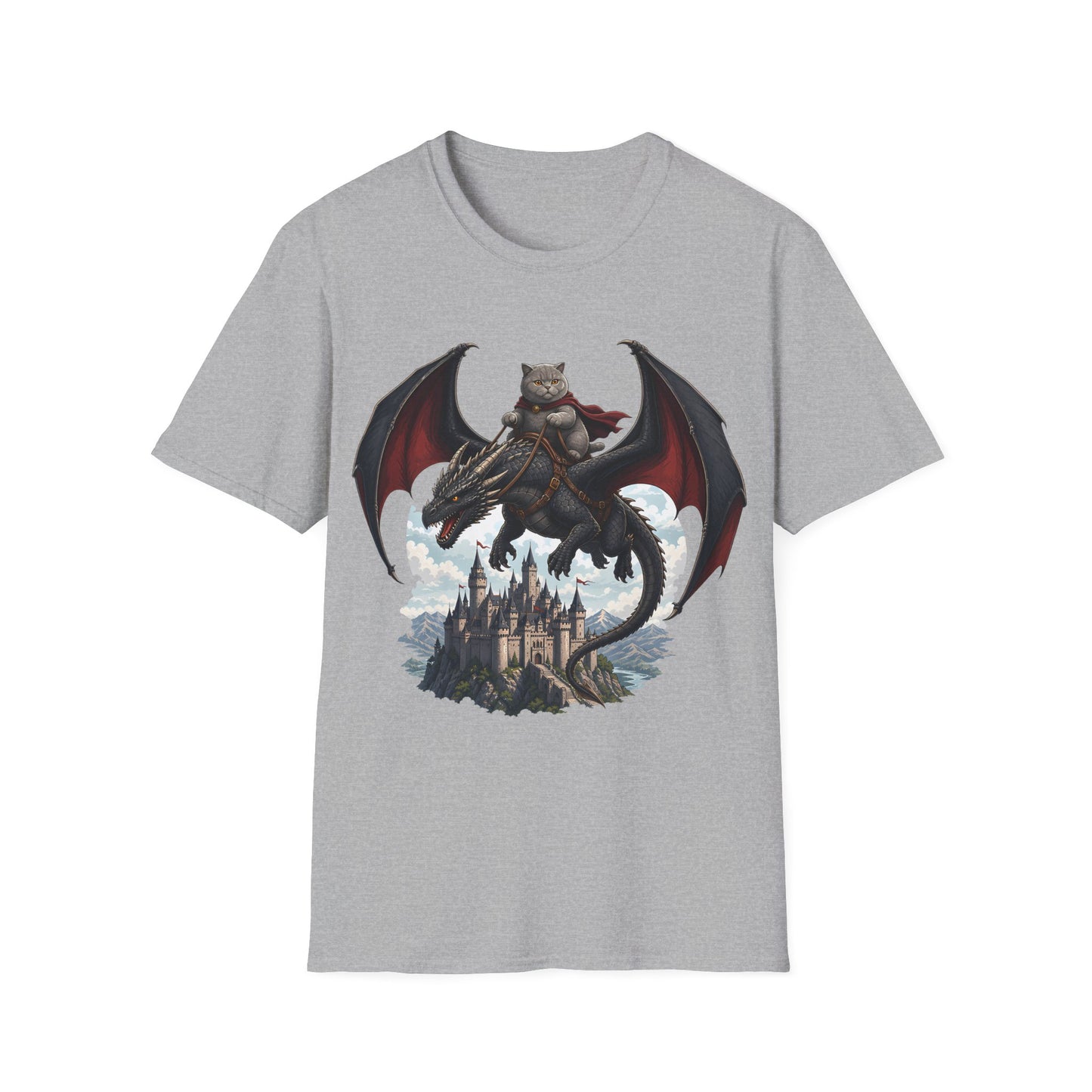 Shadow Dragon Rider Cat T-Shirt