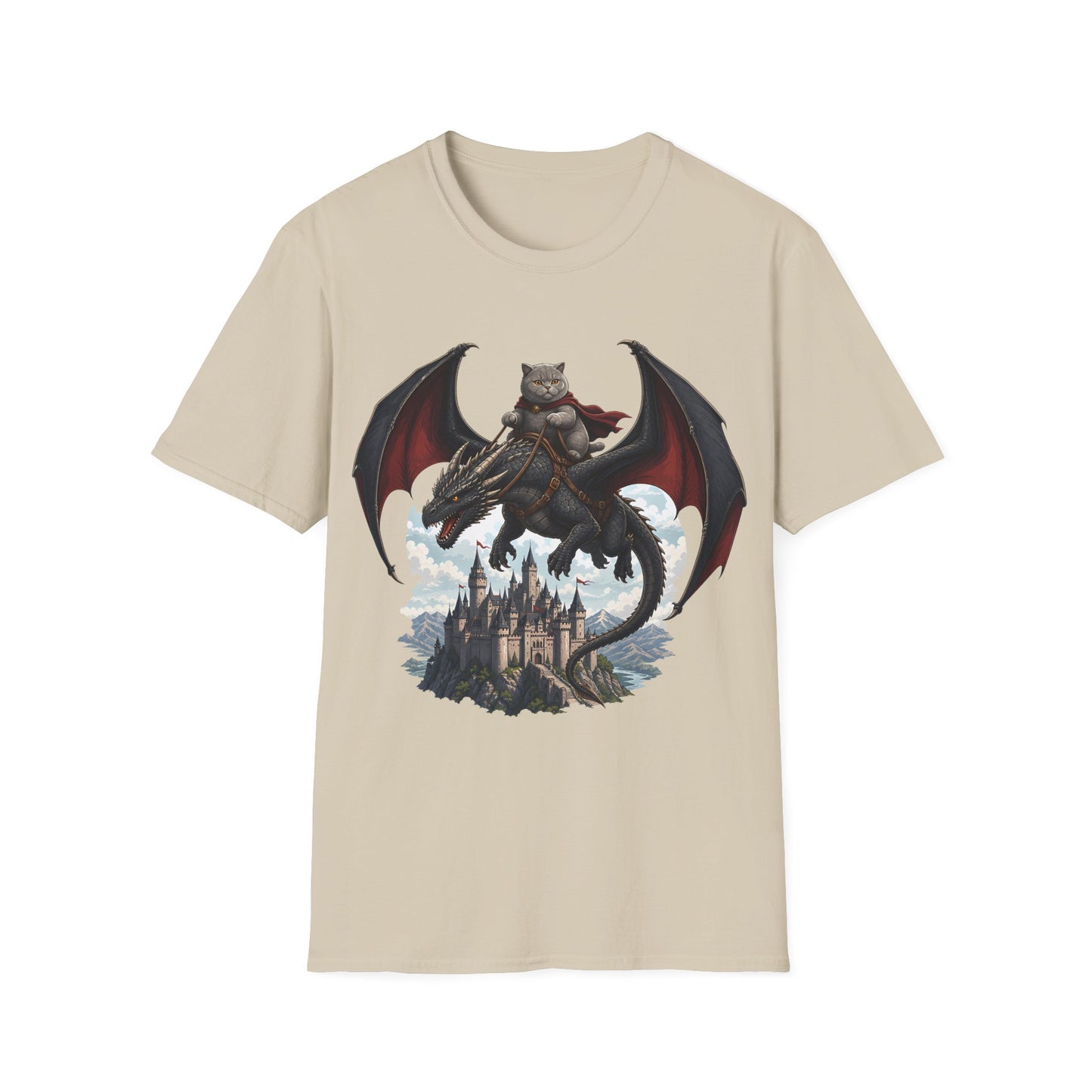 Shadow Dragon Rider Cat T-Shirt